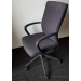 ReAlign Grey High Back Adjustable Meeting Chair with Fixed Arms